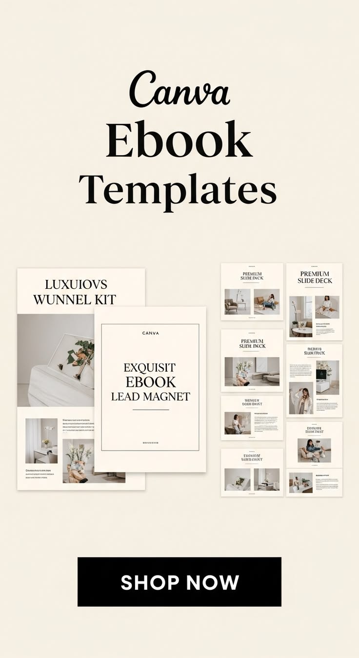 Editable Ebook Canva Template Bundle | Create, Customize & Sell